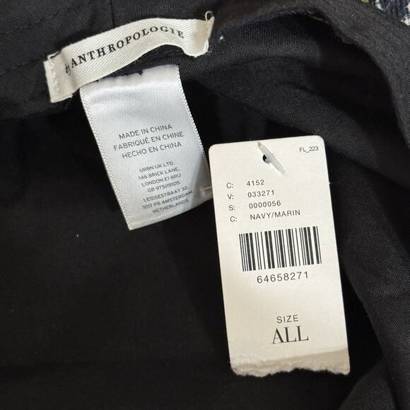 Anthropologie Corduroy Floral Print Bucket Hat Wide Wired Brim Sun Boho NWT - Picture 6 of 9